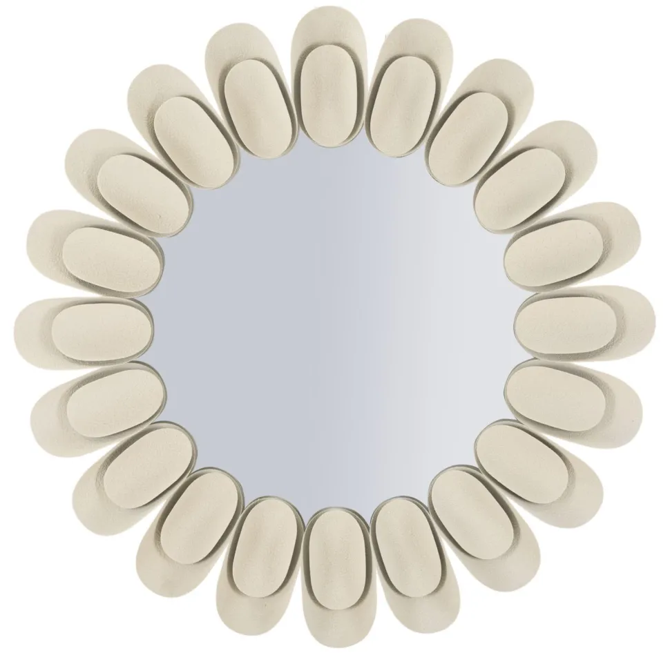 Miroir rond Dune effet pierre
