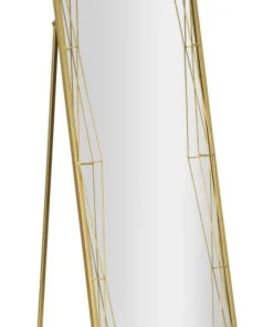 Miroir sur pied Gold design géométrique