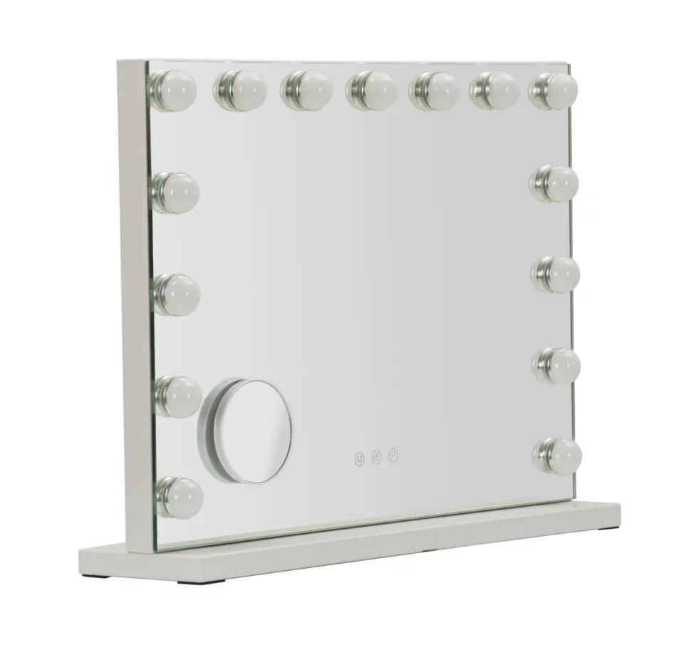 Miroir sur pied Hollywood avec LED