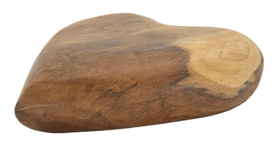 Objet décoratif Cœur en teck recyclé marron