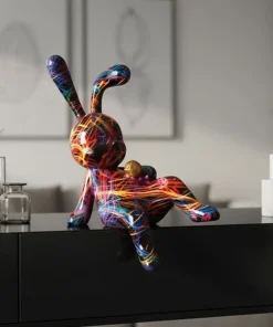 Objet décoratif Lapin Pop coloré