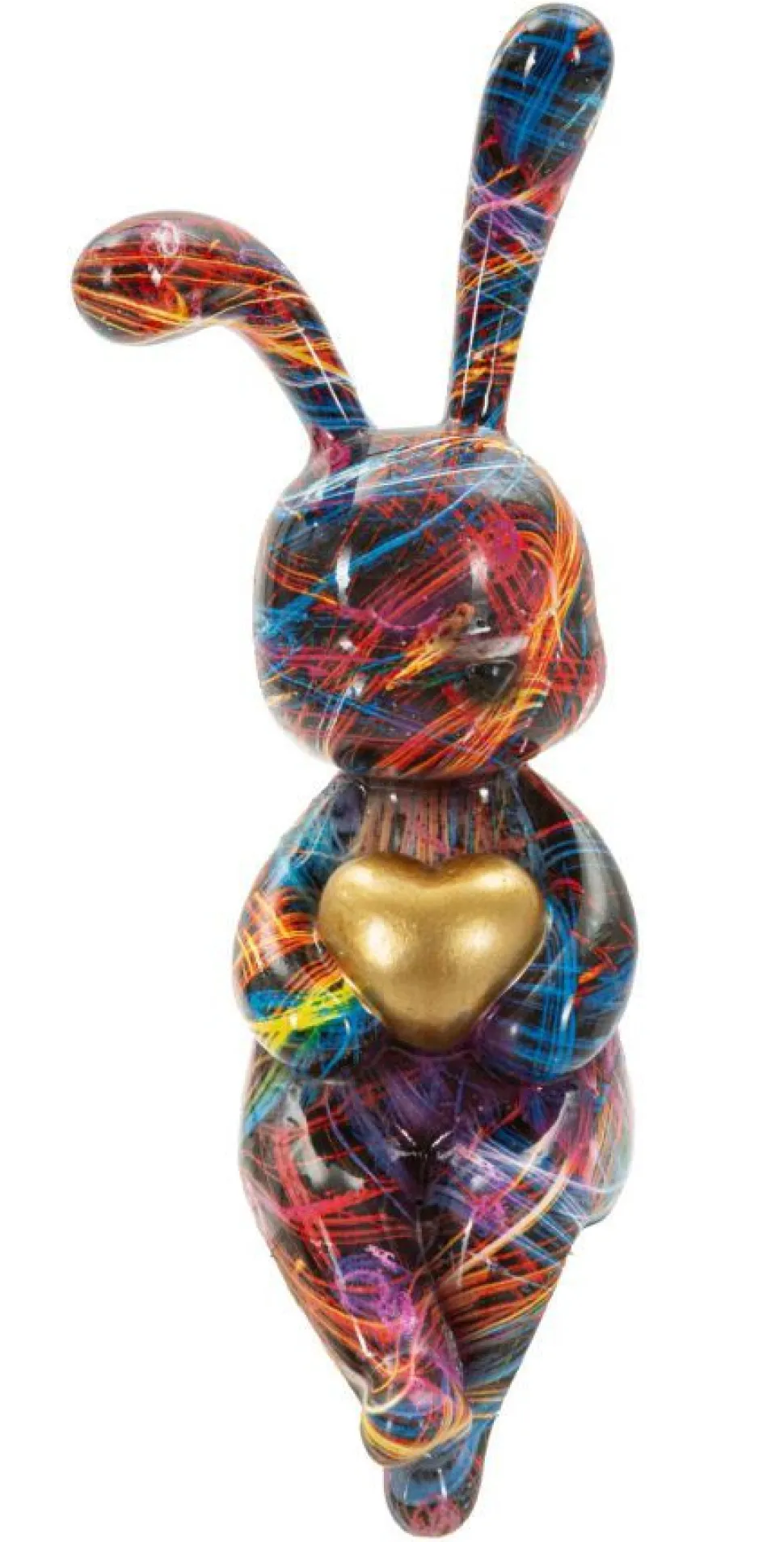 Objet Décoratif Lapin Psychédélique Couleurs Vives