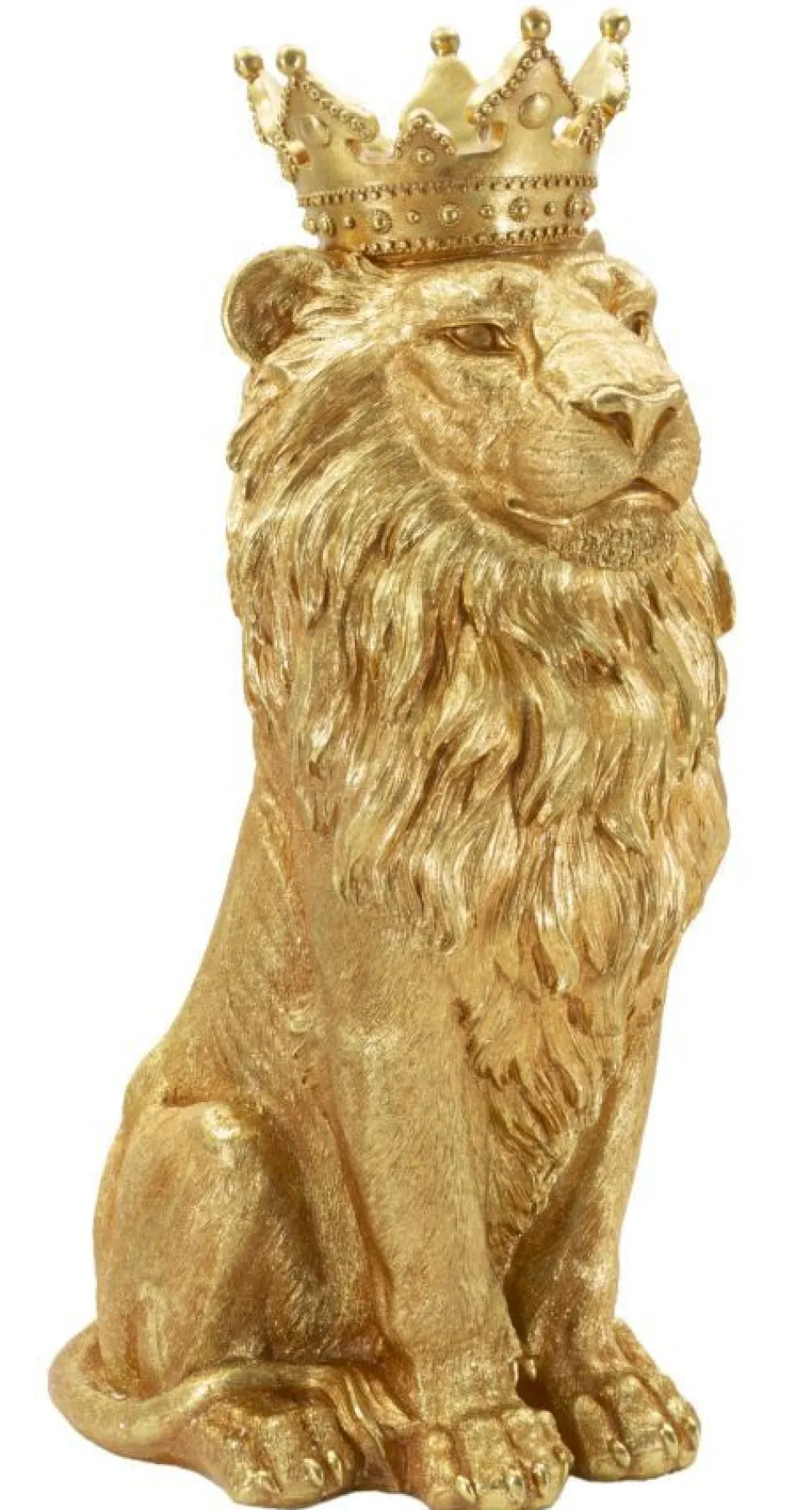Objet décoratif Lion Roi doré