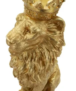 Objet décoratif Lion Roi doré