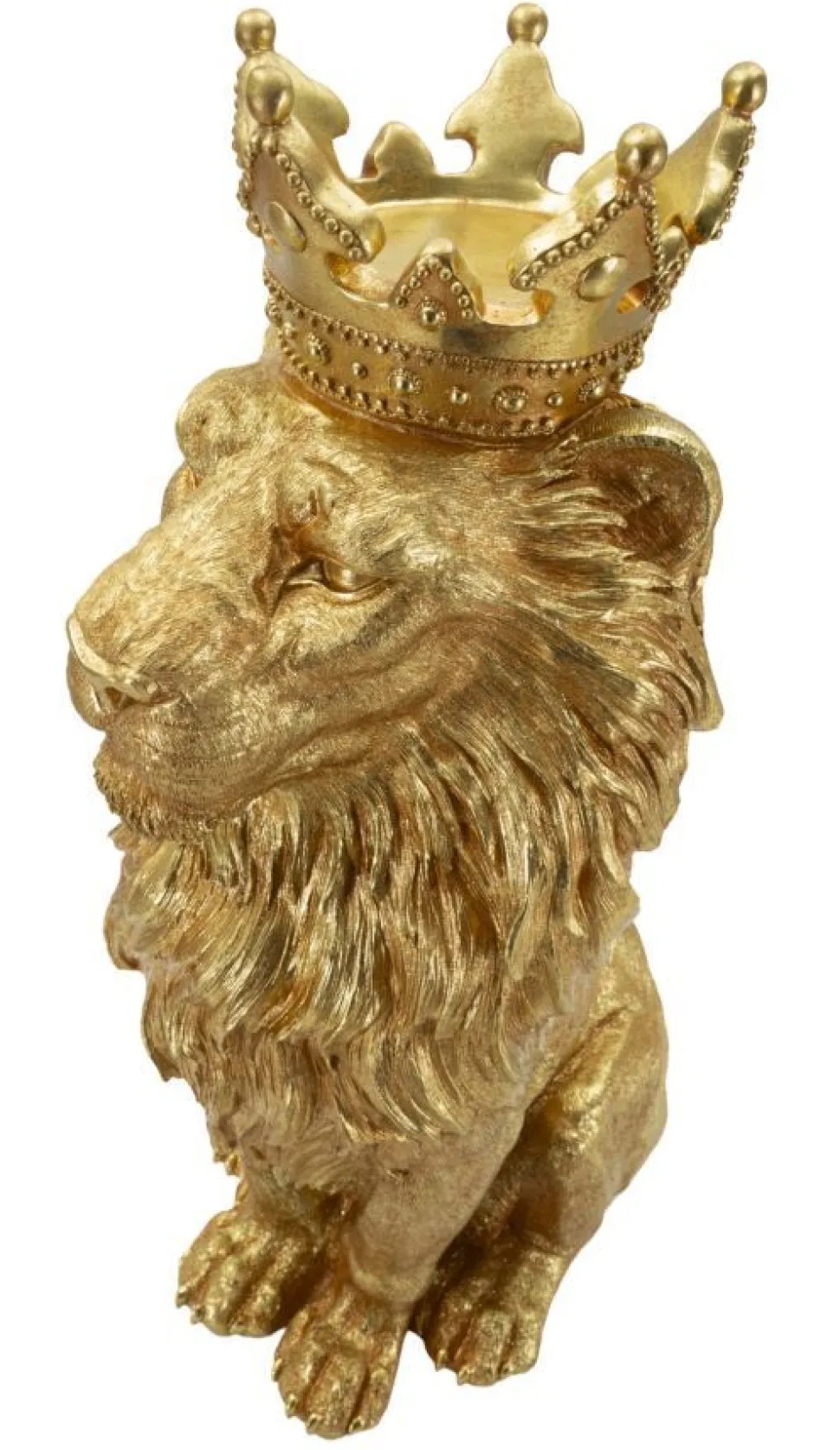 Objet décoratif Lion Roi doré