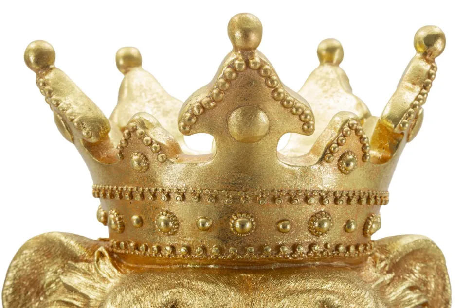 Objet décoratif Lion Roi doré
