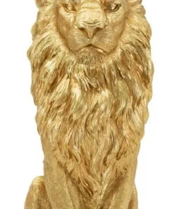 Objet décoratif Lion Roi doré