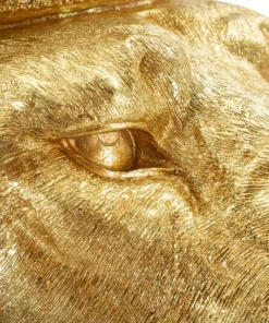 Objet décoratif Lion Roi doré