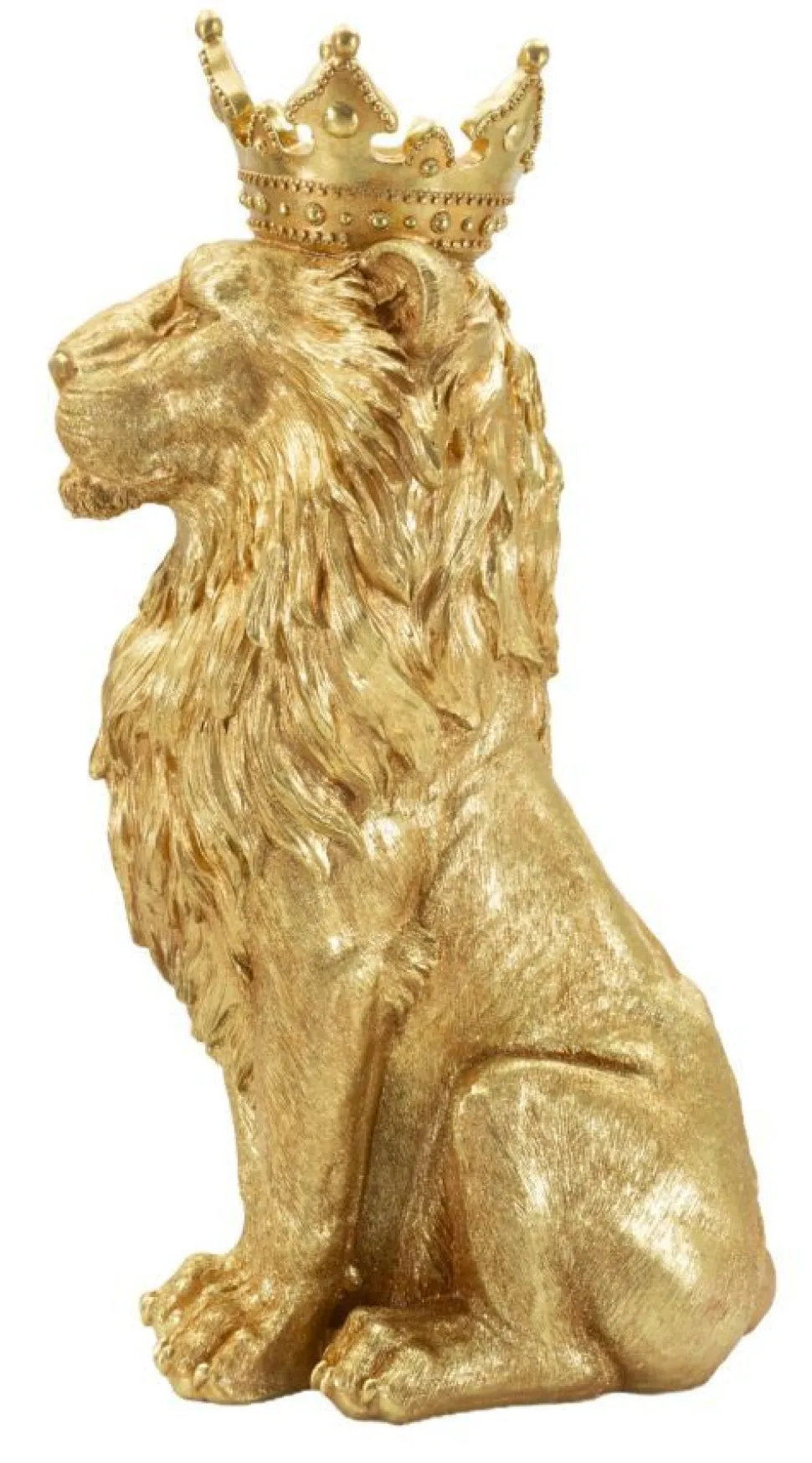 Objet décoratif Lion Roi doré
