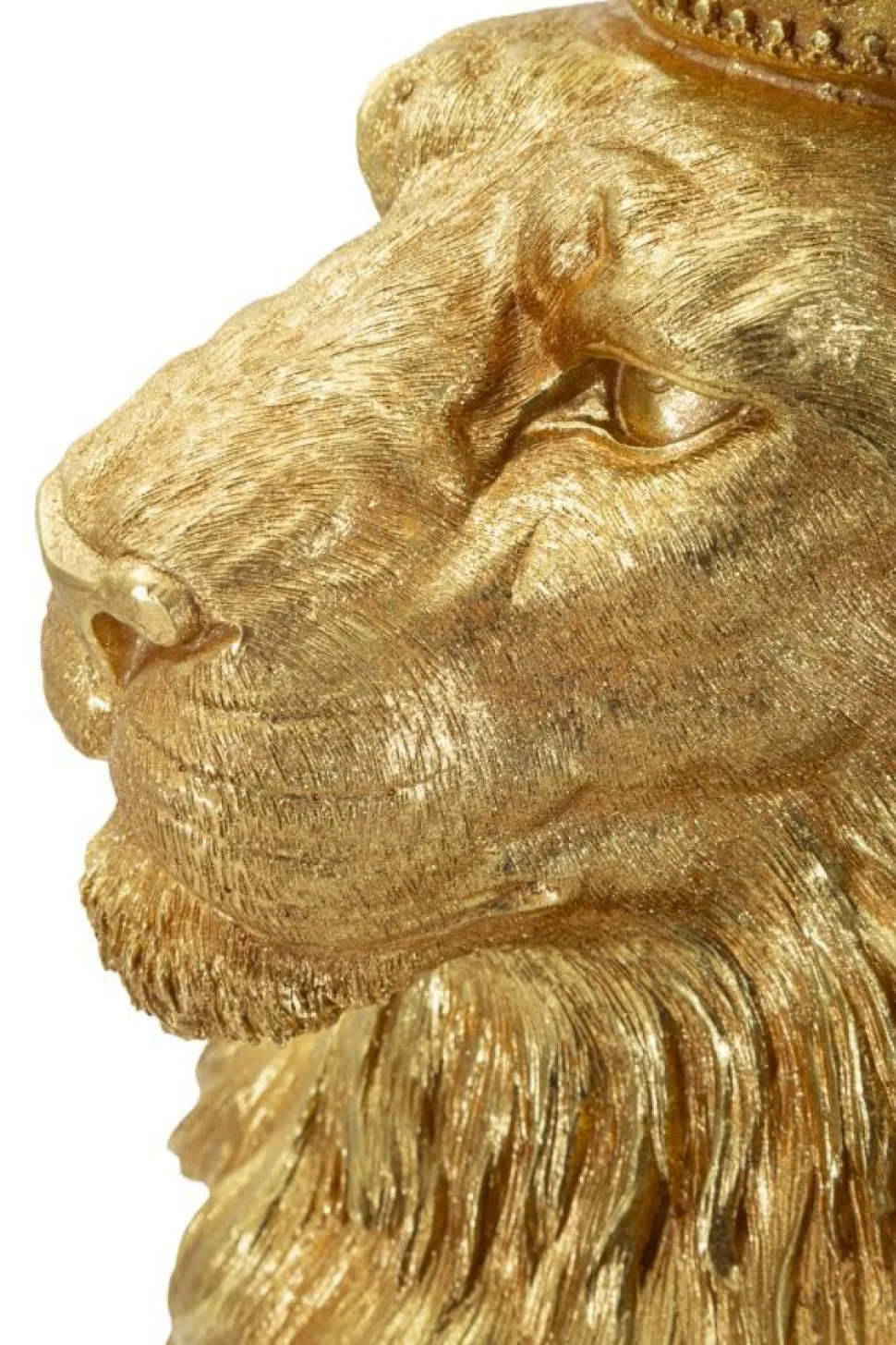 Objet décoratif Lion Roi doré