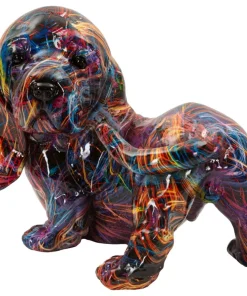 Objet décoratif Teckel vibrant Psychédélique