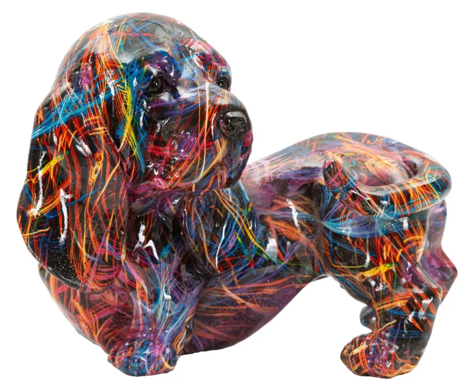 Objet décoratif Teckel vibrant Psychédélique