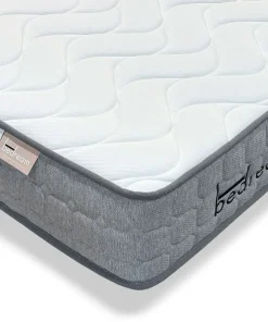 Pack Lit-coffre design boule Bilbola + Matelas Bedream 160x200cm Velours Taupe
