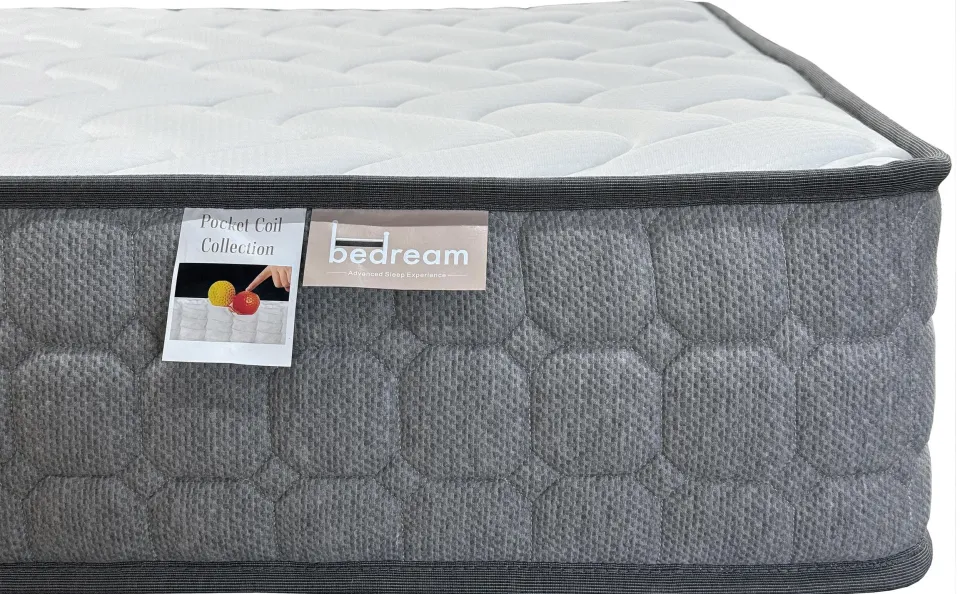 Pack Lit-coffre design boule Bilbola + Matelas Bedream 140x190cm Velours Gris