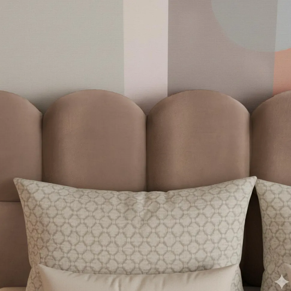 Pack Lit-coffre design boule Bilbola + Matelas Bedream 180x200cm Velours Taupe