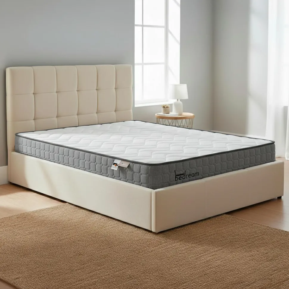 Pack Lit-coffre Luftani + Matelas Bedream 140x190cm Velours Beige
