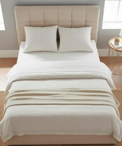 Pack Lit-coffre Luftani + Matelas Bedream 140x190cm Velours Beige