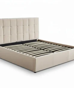 Pack Lit-coffre Luftani + Matelas Bedream 160x200cm Velours Beige