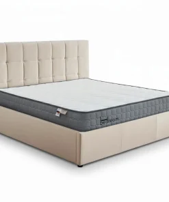 Pack Lit-coffre Luftani + Matelas Bedream 160x200cm Velours Beige