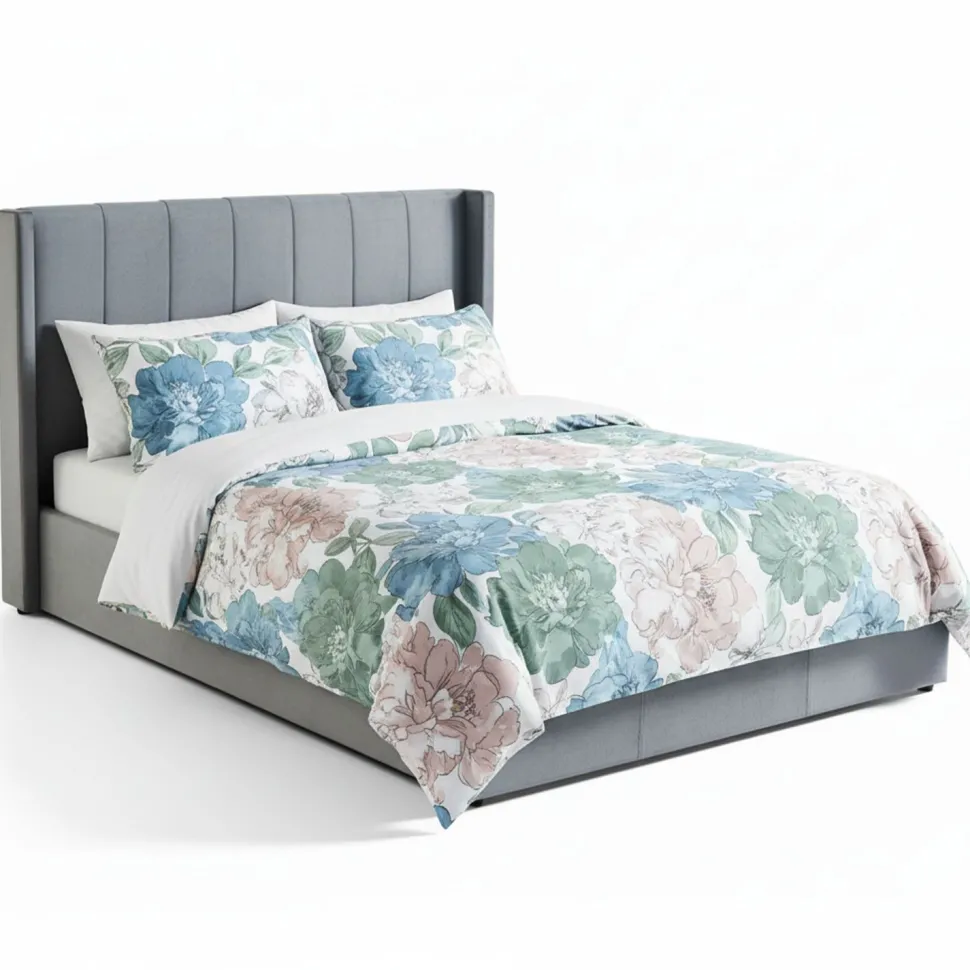 Pack Lit-coffre Magorial + Matelas Bedream 160x200cm Velours Gris