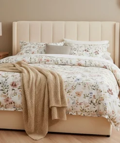 Pack Lit-coffre Magorial + Matelas Bedream 180x200cm Tissu bouclette Crème