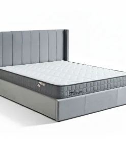 Pack Lit-coffre Magorial + Matelas Bedream 180x200cm Velours Gris