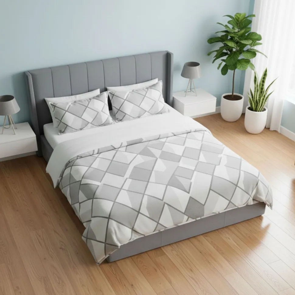 Pack Lit-coffre Magorial + Matelas Bedream 180x200cm Velours Gris