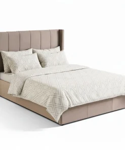 Pack Lit-coffre Magorial + Matelas Bedream 140x190cm Velours Taupe