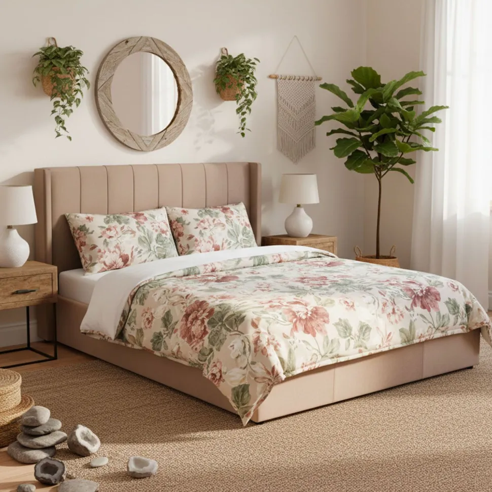 Pack Lit-coffre Magorial + Matelas Bedream 180x200cm Velours Taupe