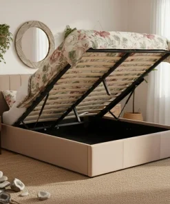 Pack Lit-coffre Magorial + Matelas Bedream 180x200cm Velours Taupe