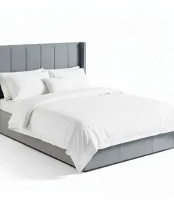 Pack Lit-coffre Magorial + Matelas Bedream 140x190cm Velours Gris