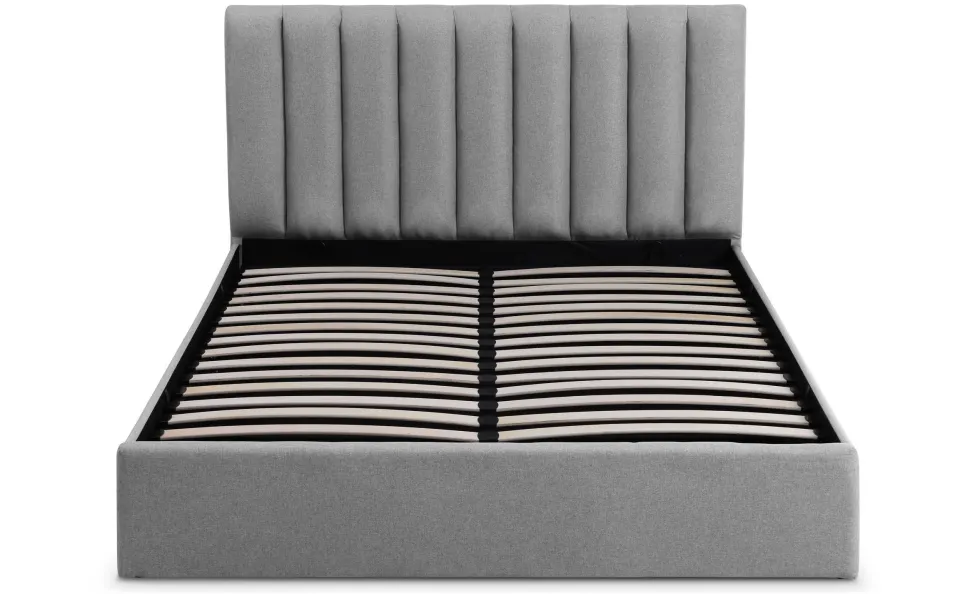 Pack Lit-coffre Songe + Matelas Bedream 160x200cm Tissu Gris