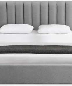 Pack Lit-coffre Songe + Matelas Bedream 160x200cm Tissu Gris