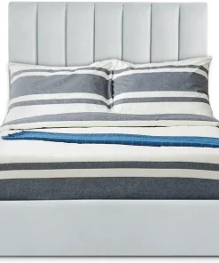 Pack Lit-coffre Songe + Matelas Bedream 140x190cm Velours Argent
