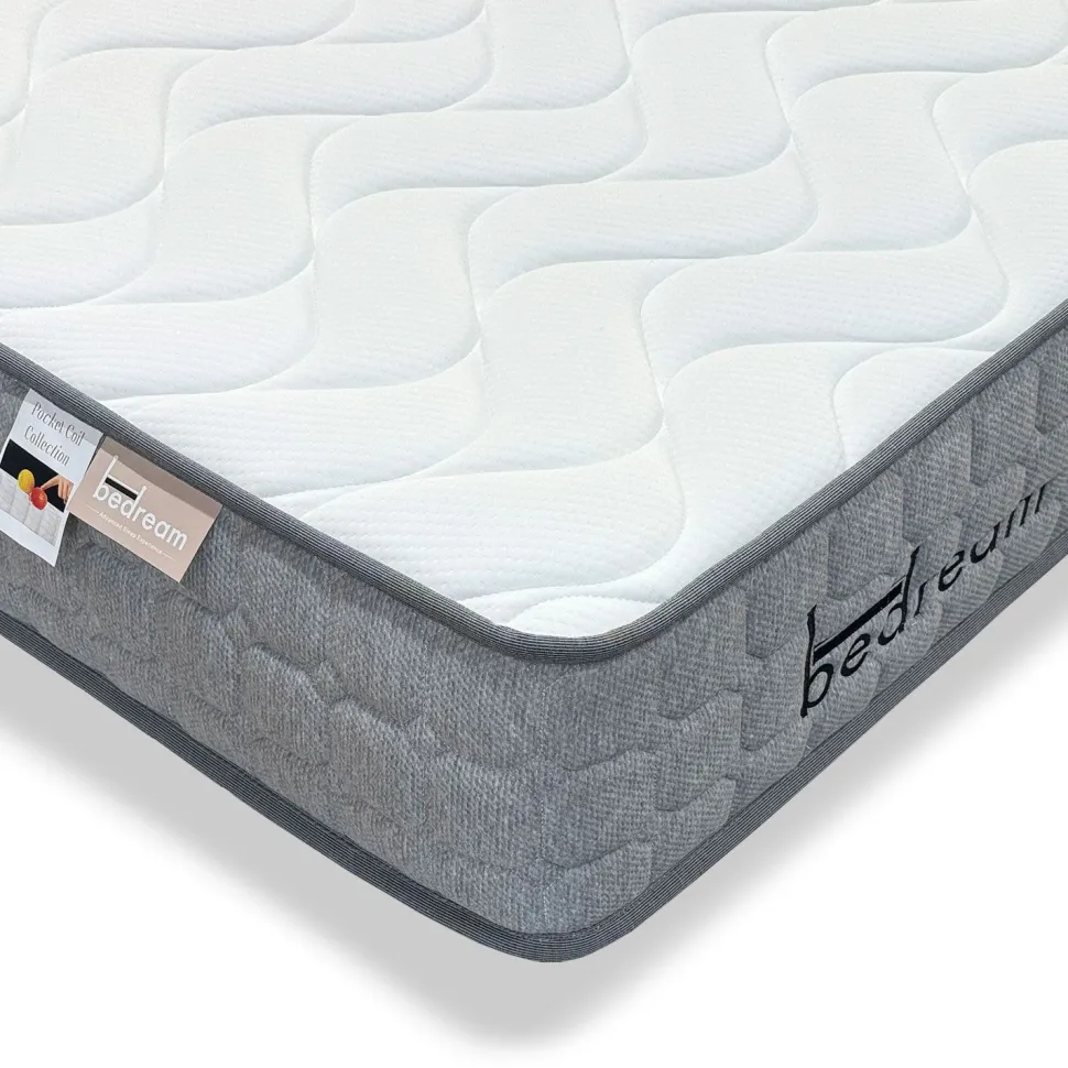 Pack Lit-coffre Songe + Matelas Bedream 140x190cm Tissu bouclette Beige