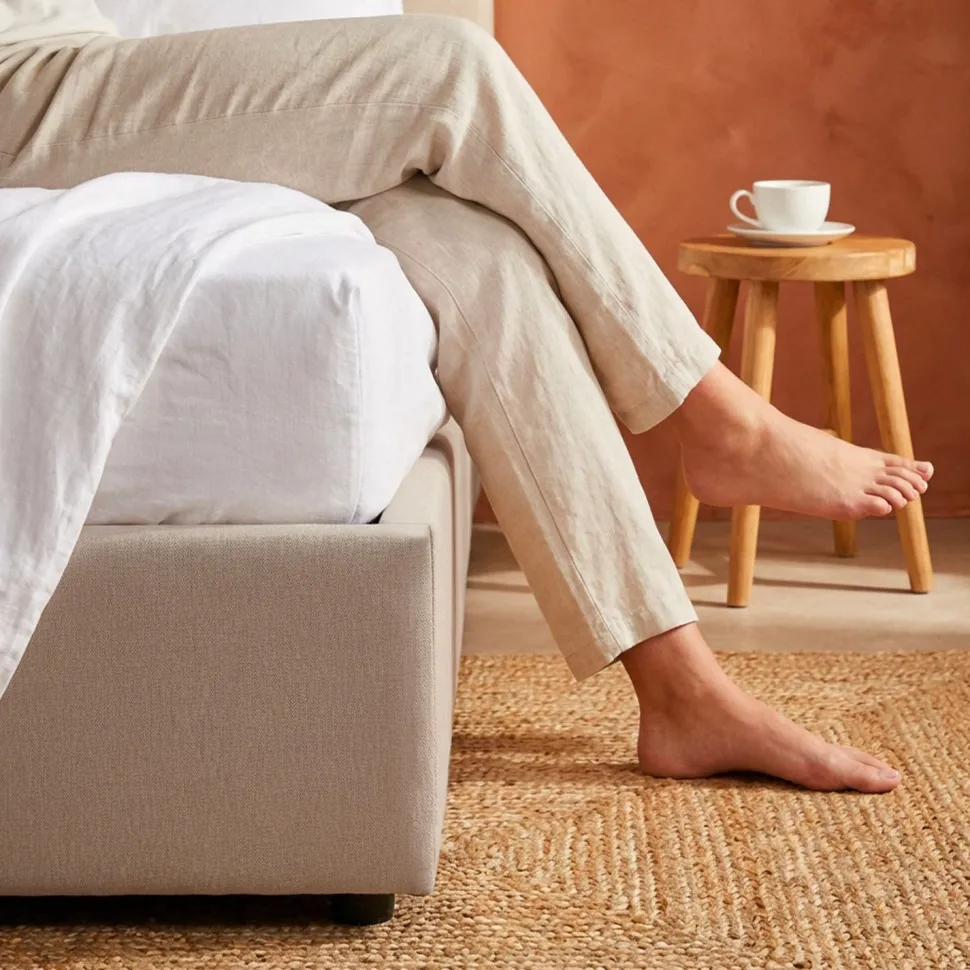 Pack Lit-coffre Songe + Matelas Bedream 140x190cm Tissu Beige
