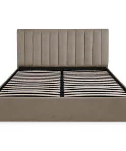 Pack Lit-coffre Songe + Matelas Bedream 180x200cm Velours Taupe
