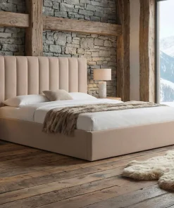 Pack Lit-coffre Songe + Matelas Bedream 180x200cm Tissu Beige