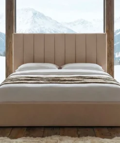 Pack Lit-coffre Songe + Matelas Bedream 180x200cm Tissu Beige