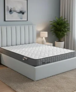 Pack Lit-coffre Songe + Matelas Bedream 160x200cm Velours Argent