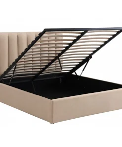 Pack Lit-coffre Songe + Matelas Bedream 160x200cm Tissu Beige