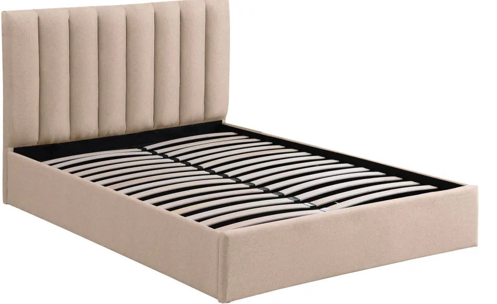 Pack Lit-coffre Songe + Matelas Bedream 160x200cm Tissu Beige