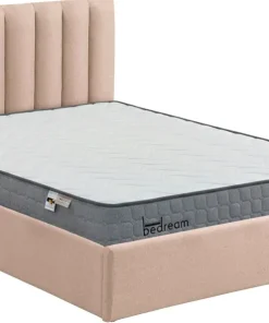 Pack Lit-coffre Songe + Matelas Bedream 160x200cm Tissu Beige
