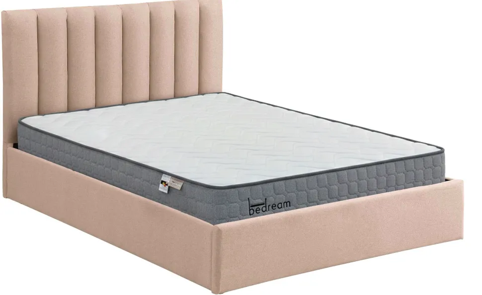 Pack Lit-coffre Songe + Matelas Bedream 160x200cm Tissu Beige