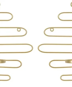 Paire de porte-bougies muraux métal doré
