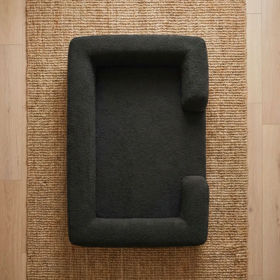 Panier pour chien et chat Chouchon 65x90cm Tissu Bouclette Noir