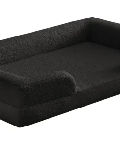 Panier pour chien et chat Chouchon 65x90cm Tissu Bouclette Noir