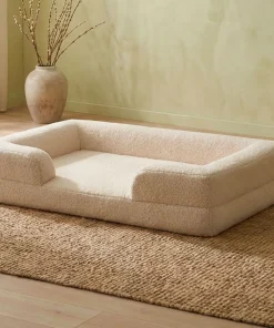 Panier pour chien et chat Chouchon 65x90cm Tissu Bouclette Crème