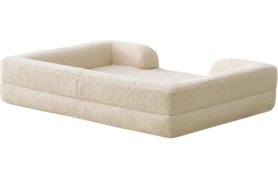 Panier pour chien et chat Chouchon 65x90cm Tissu Bouclette Crème