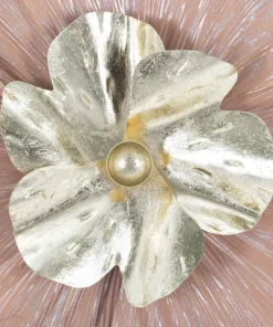 Panneau décoratif 3D fleurs et feuilles Fer Multicolore
